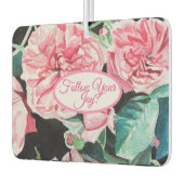 バラピンクローズ後を追フローラあなたの喜びパターン カーエアーフレッシュナー (左)