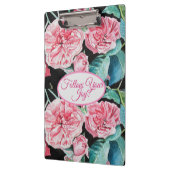バラピンクローズ後を追フローラあなたの喜びパターン クリップボード (左)