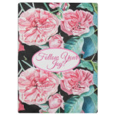 バラピンクローズ後を追フローラあなたの喜びパターン クリップボード (裏面)