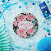 バラピンクローズ後を追フローラあなたの喜びパターン ペーパープレート (パーティー)