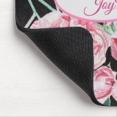 バラピンクローズ後を追フローラあなたの喜びパターン マウスパッド (コーナー)