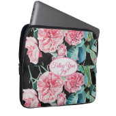 バラピンクローズ後を追フローラあなたの喜びパターン ラップトップスリーブ (正面右)