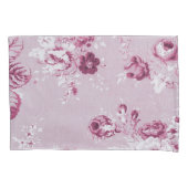 バラピンクヴィンテージ植物性フローラトワールNo.5 枕カバー (正面左)