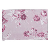 バラピンクヴィンテージ植物性フローラトワールNo.5 枕カバー (正面右)