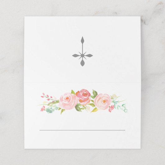 バラピンク宗教座席表 プレイスカード (外部開封)