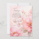 バラピンク悔やみや弔慰葬式ありがとう |写真 カード (正面)