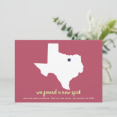 バラピンク新しいスポットを見つけた – テキサス州移動 案内状 (スタンド正面)