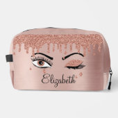 バラピンク金ゴールドまつげ滴下グリッター ドップキット (正面)