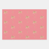 バラピンク金ゴールドグリッツィパイナップル ラッピングペーパーシート (正面3)