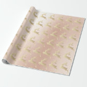バラピンク金ゴールドトナディアホリデークリスマスデリケート ラッピングペーパー (アンロールド)