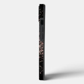バラピンク金ゴールド&ブラックモノグラム Case-Mate iPhoneケース (裏面 / 左)