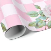 バラピンク開花包装紙 ラッピングペーパー (ロールコーナー)