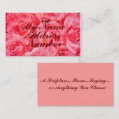 "バラピンク"は…です 名刺 (正面/裏面)