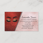 バラピンク&マルーンフォイルムラッシュアンドブローブランディング 名刺 (裏面)