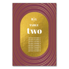 バラピンク&金ゴールドモダンミニマリストアー結婚チ テーブルナンバー