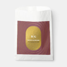 バラピンク&金ゴールドモダンミニマリストアー結婚チ