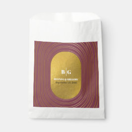 バラピンク&金ゴールドモダンミニマリストアー結婚チ フェイバーバッグ