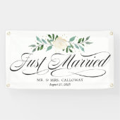 バラファンシーたった今結婚しましたカーバナー 横断幕 (横)