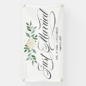 バラファンシーたった今結婚しましたカーバナー 横断幕 (縦)