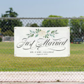 バラファンシーたった今結婚しましたカーバナー 横断幕 (インサイチュ)