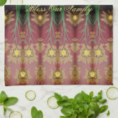 バラファンシーと黄茶タオル キッチンタオル (折り畳み)