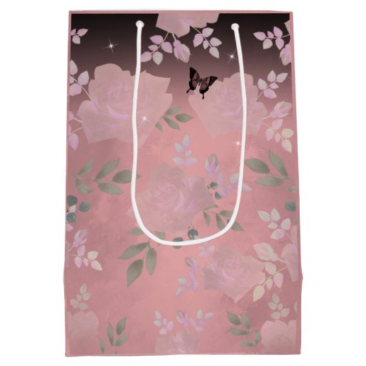 バラファンシーキンセアニェラピンクミディアム抱き枕 ミディアムペーパーバッグ (裏面)