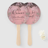 バラファンシーキンセアニェラピンク ハンドファン (正面&裏面)