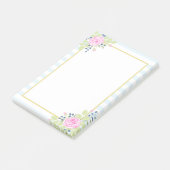 バラファンシーブルーベリーブルーストライプズPost-it®注意事項 ポストイット (アングル)