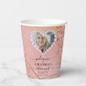 バラファンシー金ゴールドスパークリーカスタムフォトリタイア 紙コップ (裏面)