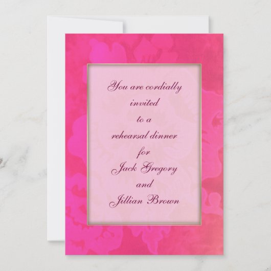 バラファンタジー結婚のリハーサルディナー招待 招待状 (正面)