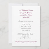 バラファンタジー結婚のリハーサルディナー招待 招待状 (裏面)