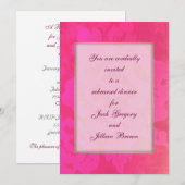 バラファンタジー結婚のリハーサルディナー招待 招待状 (正面/裏面)