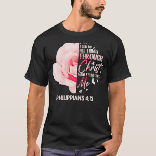 バラフィリップ4 13キリスト教聖書聖句ピンク Tシャツ