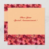 バラフィールドモノグラム、赤ピンクのライトオレンジ 案内状 (正面/裏面)