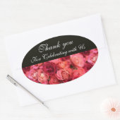 バラフィールド，ありがとう 楕円形シール (封筒)