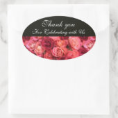 バラフィールド，ありがとう 楕円形シール (バッグ)