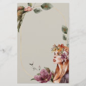 バラフェアリー文房具紙 | 魅惑されたフローラ 便箋 (正面)