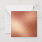 バラフェイクゴールドフォイルミニマリストモノグラム縁ど2 ノートカード (裏面)