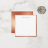 バラフェイクゴールドフォイルミニマリストモノグラム縁ど2 ノートカード (正面/裏面インサイチュ)