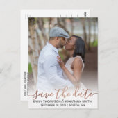 バラフェイクゴールドフォイル写真日付ポストカードの保存 ポストカード (正面/裏面)