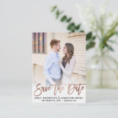 バラフェイクゴールドフォイル写真日付ポストカードの保存 ポストカード (スタンド正面)