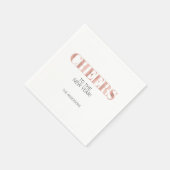 バラフェイクゴールドフォイル応援新年の紙ナプキン スタンダードカクテルナプキン (角)