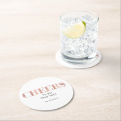 バラフェイクゴールドフォイル応援新年 ラウンドペーパーコースター (インサイチュ)