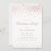 バラフェイクゴールドフォイル紙吹雪クリスマスパーティー 招待状 (正面)