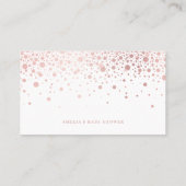 バラフェイクゴールドフォイル紙吹雪ドットエレガントな結婚式 プレイスカード (裏面)