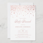 バラフェイクゴールドフォイル紙吹雪ドットベビーブランチ 招待状 (正面)