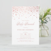 バラフェイクゴールドフォイル紙吹雪ドットベビーブランチ 招待状 (スタンド正面)