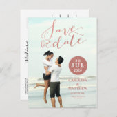 バラフェイクゴールドフォイル | 写真はがきを保存 案内ポストカード (正面/裏面)