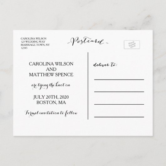 バラフェイクゴールドフォイル | 写真はがきを保存 案内ポストカード (裏面)