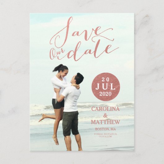 バラフェイクゴールドフォイル | 写真はがきを保存 案内ポストカード (正面)